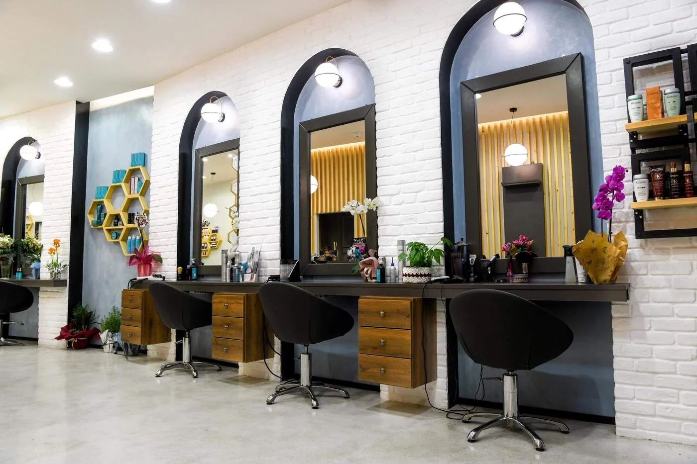 Inside Hair Tonic salon in Skiathos